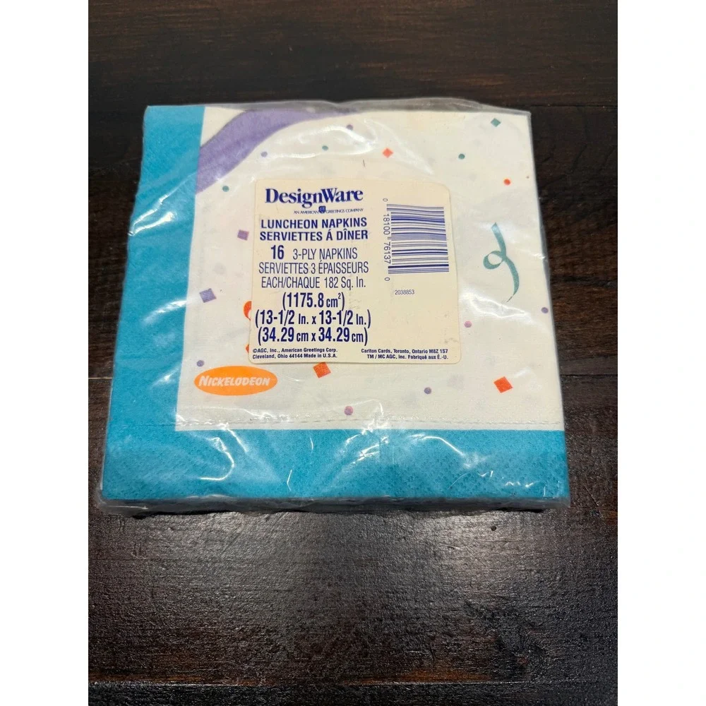 Vintage Rugrats Happy Birthday Napkins 16ct Nickelodeon DesignWare 90s‎ Sealed